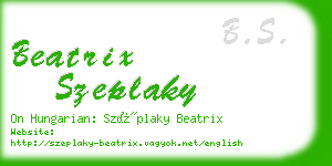 beatrix szeplaky business card